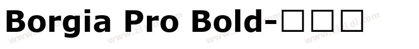 Borgia Pro Bold字体转换